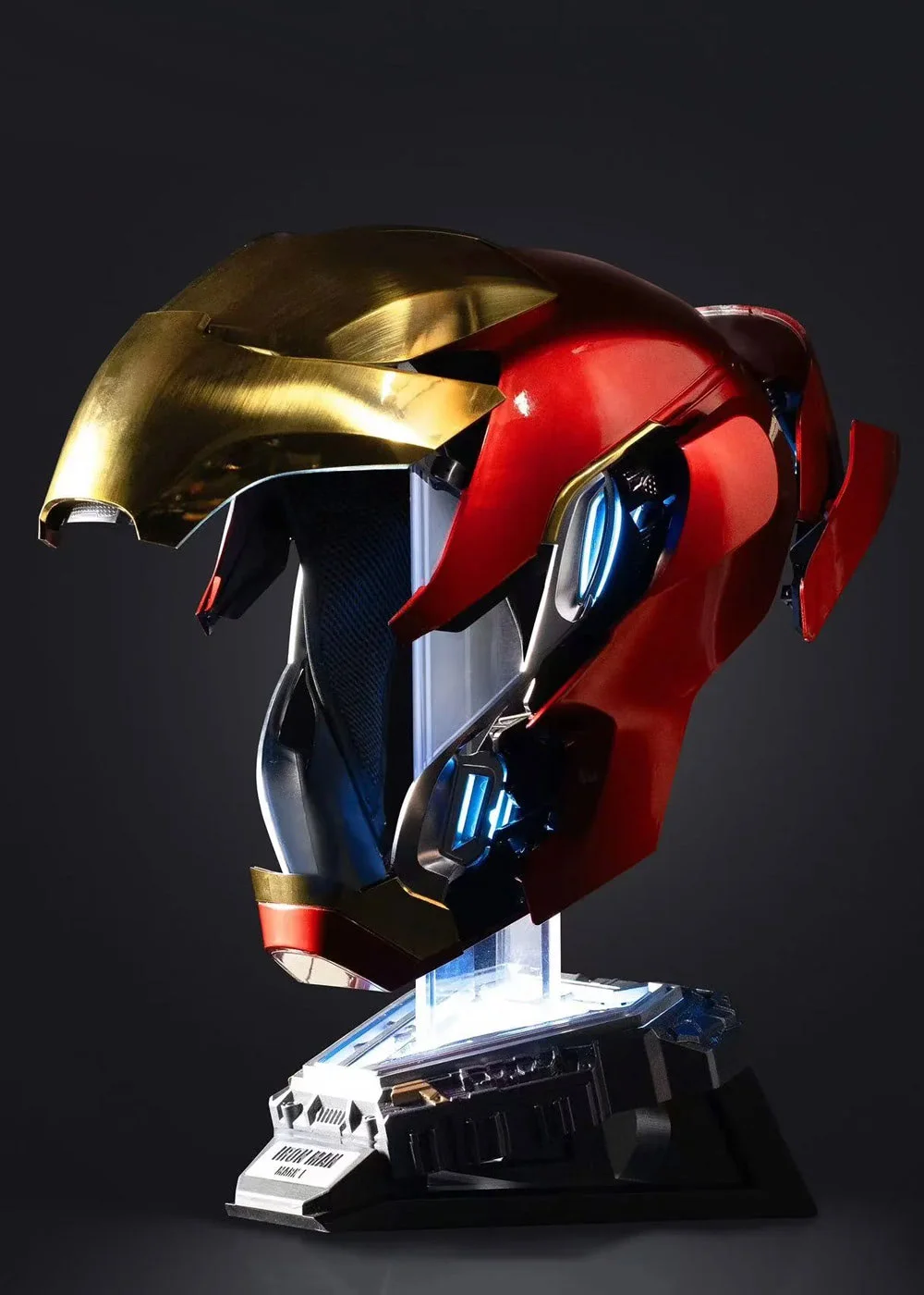 Open MK50 helmet showing the face opening and interior